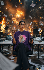 This Barbie has Anxiety | Purple | Unisex Oversized T-Shirt