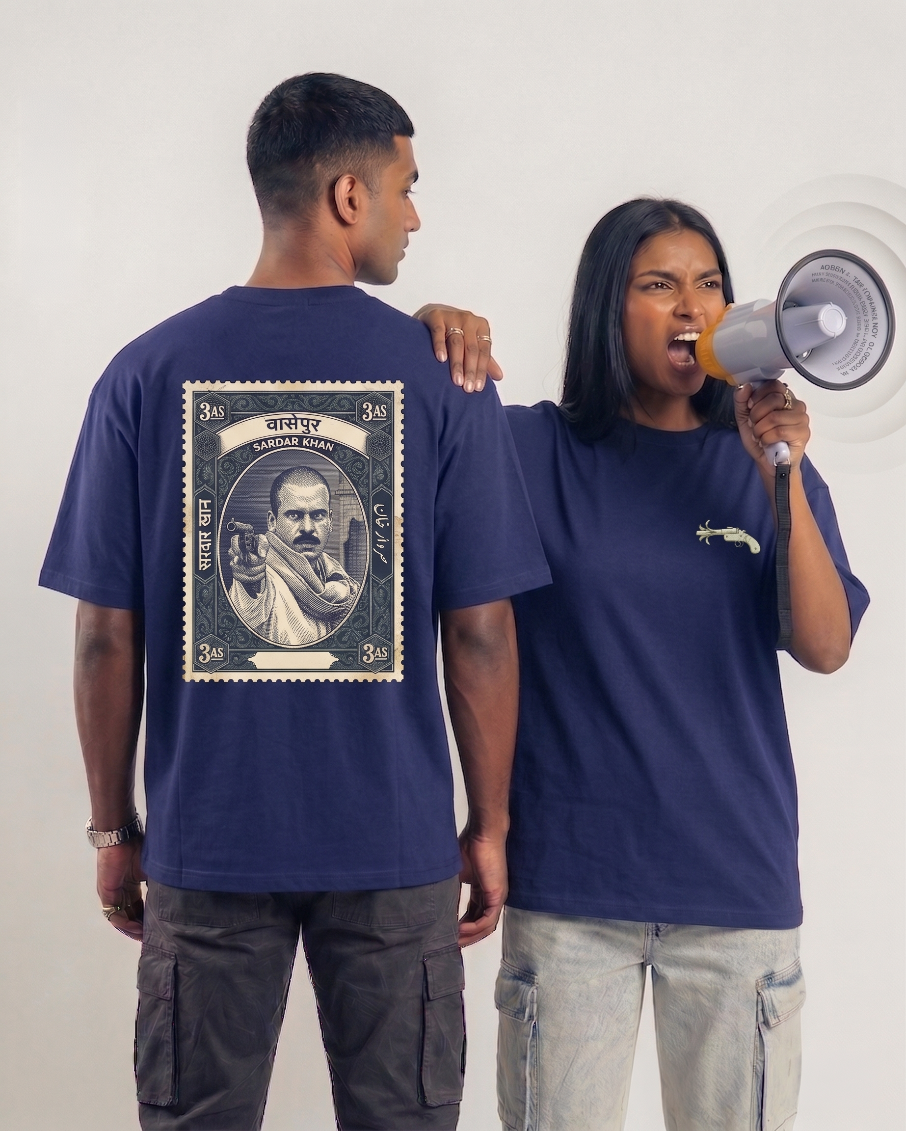 Sardar Khan | Blue | Unisex Oversized Classic T-Shirt
